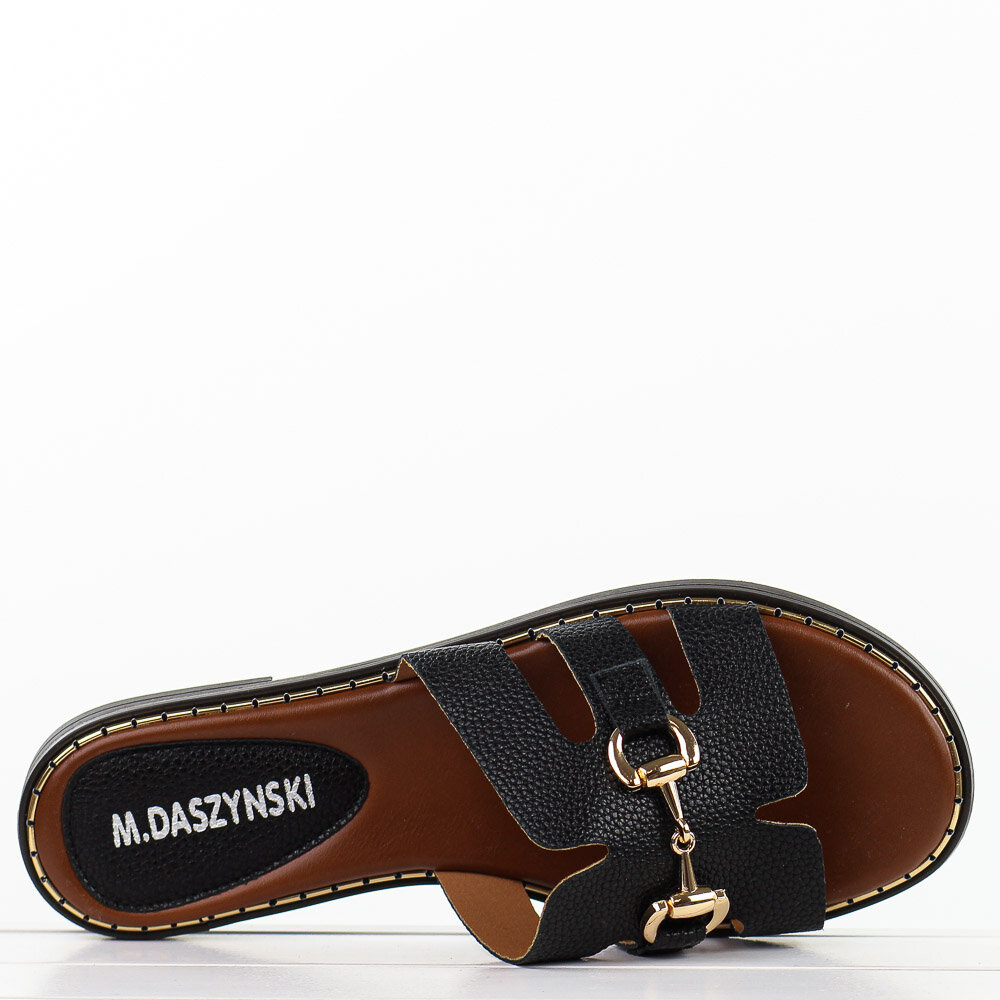 Klapki Suzi eko skóra czarne