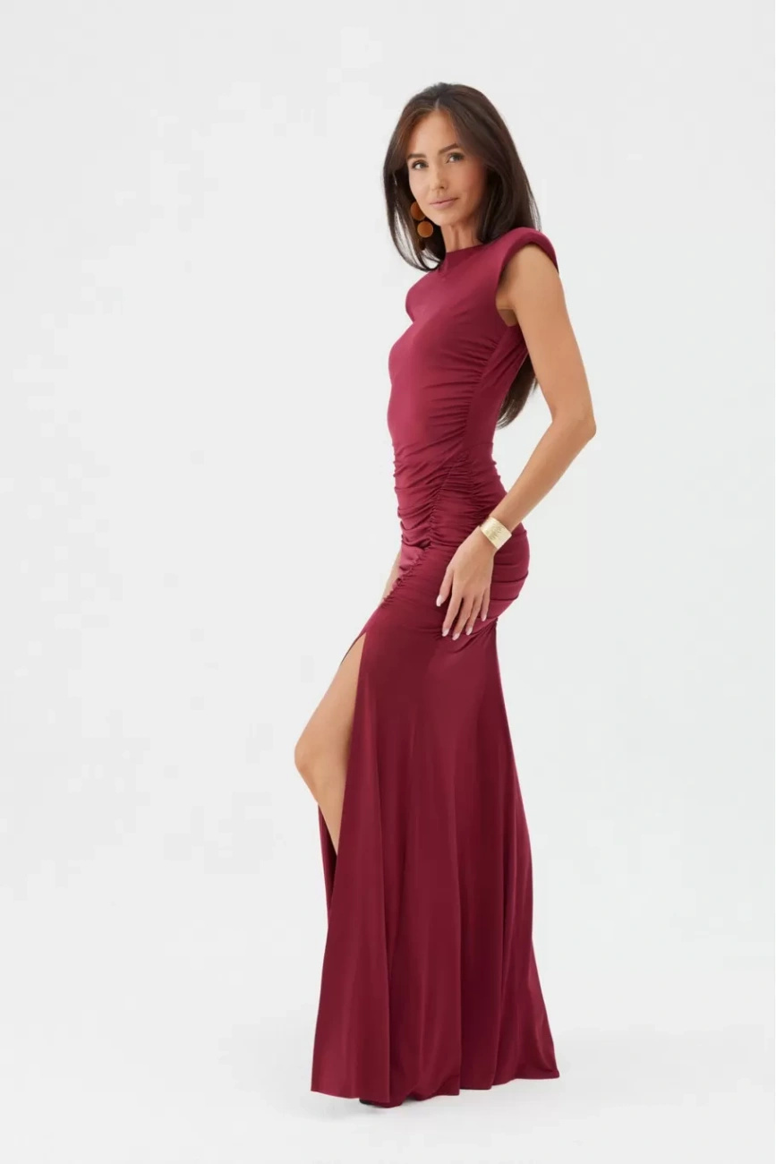 Aurelia - sukienka maxi w kolorze bordowym
