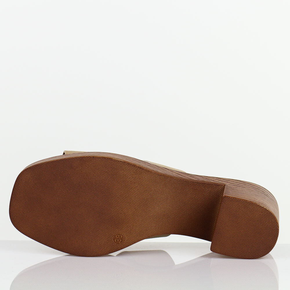 Klapki Olivia na obasie beżowe