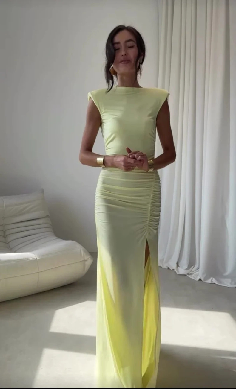 Aurelia - sukienka maxi w kolorze żółtym