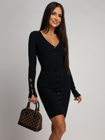 DZIANINOWA SUKIENKA MINI Isha czarna