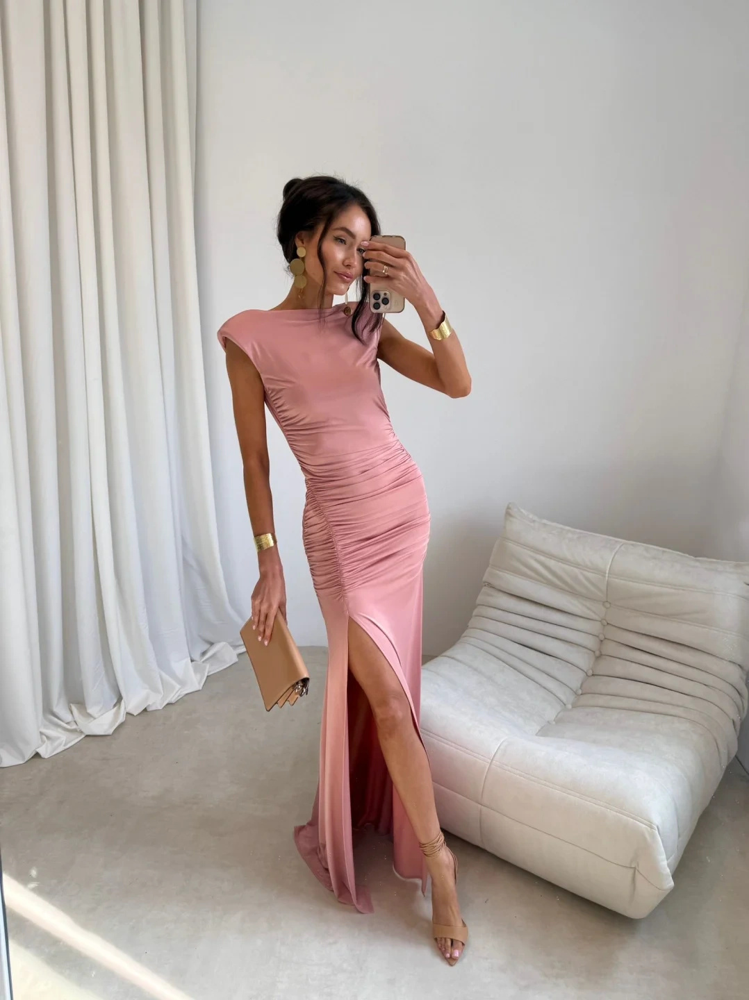 Aurelia - sukienka maxi w kolorze różowym